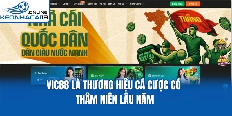 Vic88 là thương hiệu cá cược có thâm niên lâu năm Vic88 là thương hiệu cá cược có thâm niên lâu năm