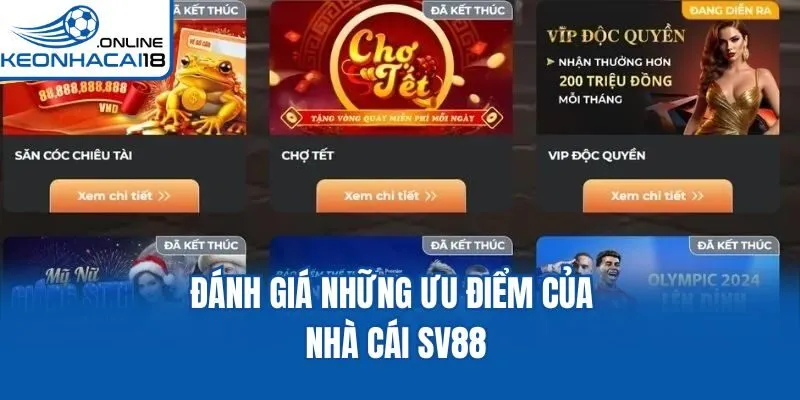 Đánh giá những ưu điểm của nhà cái SV88 Đánh giá những ưu điểm của nhà cái SV88